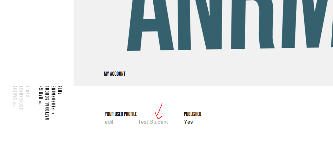 When logged in, you can click your name to go to your profile.