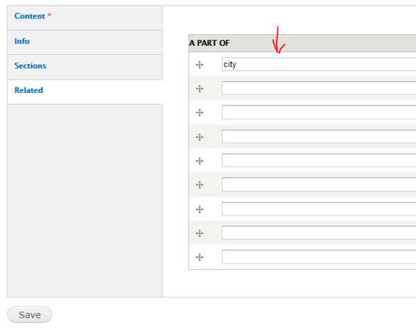 Type in a school production and it will appear in field.