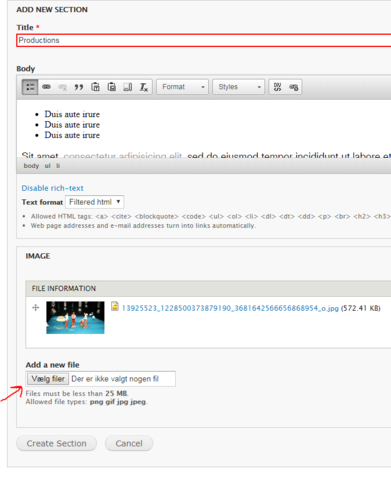 You can also add an image.
