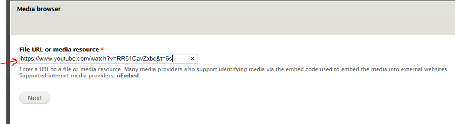 Copy-paste a video-link. Click 'Next'.